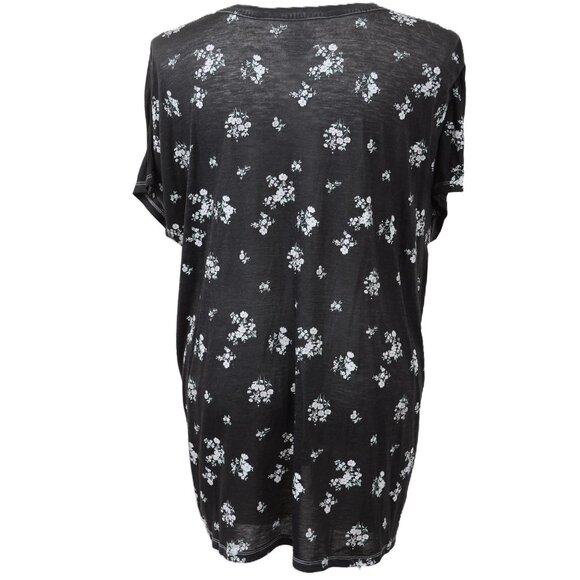 Lane Bryant 'Live in the Moment' PLUS 3X (22/24) Floral Back T-shirt Tee Sheer - Picture 2 of 7